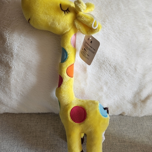 Giraffe kids plushie toy blue and yellow new with tag - Picture 4 of 6
